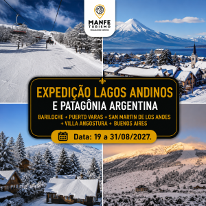 EXPEDIÇÃO LAGOS ANDINOS E PATAGÔNIA ARGENTINA